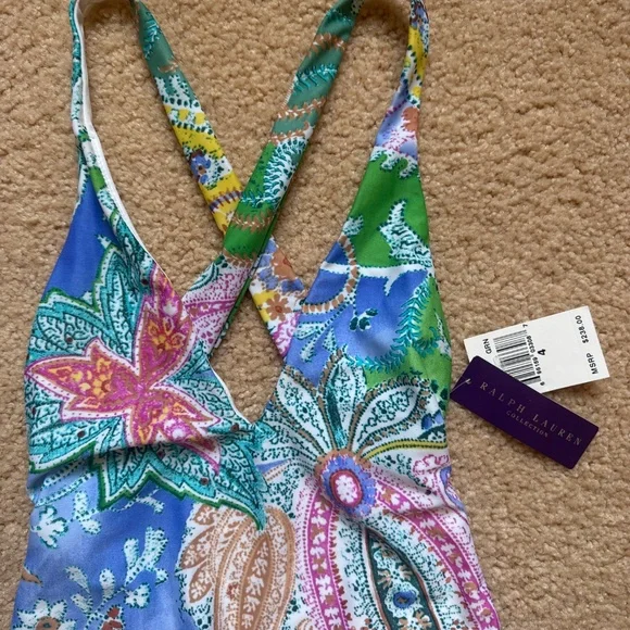 NWT Ralph Lauren Collection Purple Label One Piece Paisley